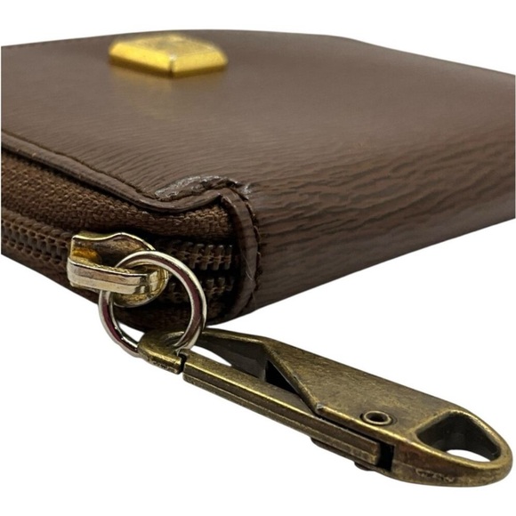 CHRISTIAN DIOR Textured brown zippy coin purse - UNISEX - Picture 3 of 7